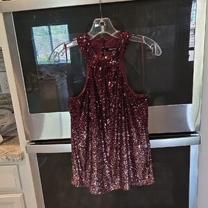 Cable & Gauge Ombre Sequin Top